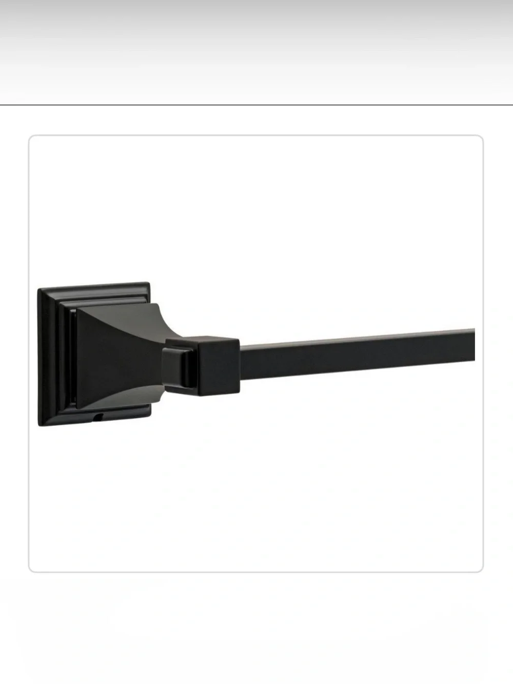 New Delta Lakewood Matte Black Wall-Mount Towel Bar 24”